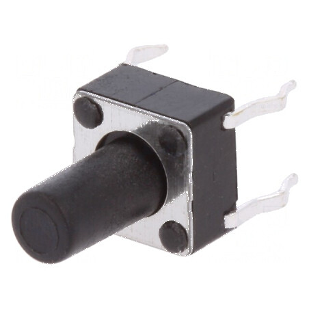 Microîntrerupător TACT SPST-NO 0,05A/12VDC THT Poz: 2 Fără | Electronic-mag.ro | Componente Electronice