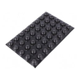 Picioruş autoadeziv negru din poliuretan H: 7,9mm Dimensiune 16x16mm | Electronic-mag.ro | Componente Electronice