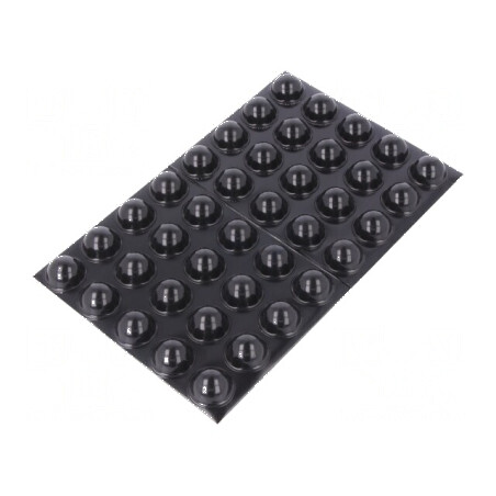 Picioruş autoadeziv negru din poliuretan H: 7,9mm Dimensiune 16x16mm | Electronic-mag.ro | Componente Electronice
