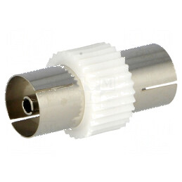 Adaptor coaxială 9,5mm drept, priză din ambele părţi | Electronic-mag.ro | Componente Electronice