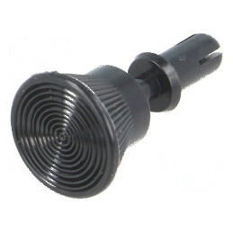 Diblu poliamidă neagră, lungime 8mm, diametru orificiu montare 4,1mm | Electronic-mag.ro | Componente Electronice