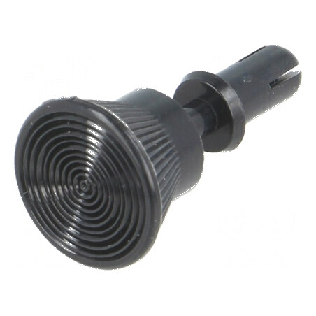 Diblu poliamidă neagră, lungime 8mm, diametru orificiu montare 4,1mm | Electronic-mag.ro | Componente Electronice