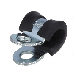 Clipsuri Øbuclă din oţel 8mm W: 15mm cu protecţie EPDM DL | Electronic-mag.ro | Componente Electronice