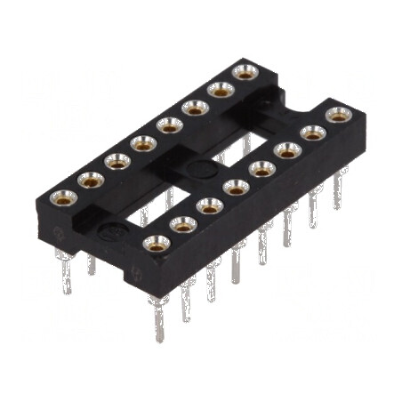Soclu DIP16 THT de Precizie cu Raster de 2,54mm pentru Circuite Integrate | Electronic-mag.ro | Componente Electronice