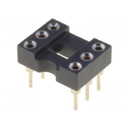 Soclu pentru circuite integrate DIP6, raster 2,54mm, montare THT, de precizie | Electronic-mag.ro | Componente Electronice