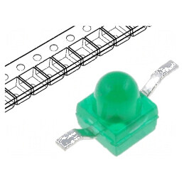 LED SMD Gull Wing Verde 2,5÷10mcd 2,21x2,92x2,21mm 40° 20mA pentru iluminat | Electronic-mag.ro | Componente Electronice