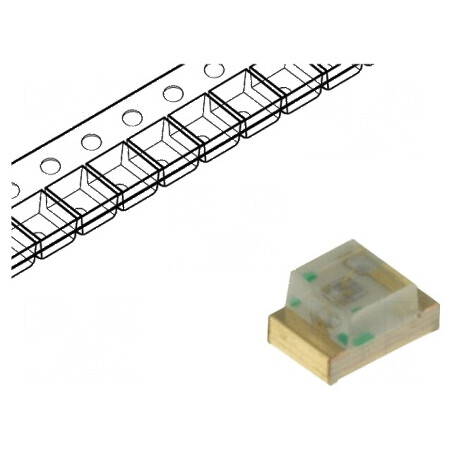 LED SMD 0805 Verde 110-300mcd 2x1,25x1,1mm 120° 20mA 102,5mW pentru iluminare eficientă | Electronic-mag.ro | Componente Electronice