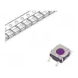 Microîntrerupător TACT SPST-NO 0,05A/32VDC SMT Pozitie 2 Fara | Electronic-mag.ro | Componente Electronice