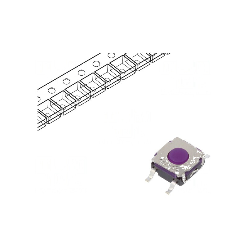 Microîntrerupător TACT SPST-NO 0,05A/32VDC SMT Pozitie 2 Fara | Electronic-mag.ro | Componente Electronice