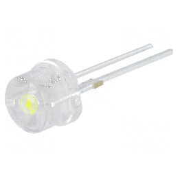 LED alb rece 8mm 140° convex, Nr. term: 2 | Electronic-mag.ro | Componente Electronice