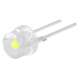 LED 8mm alb rece 140° convex cu număr termic 2 | Electronic-mag.ro | Componente Electronice