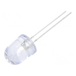 LED albă 10mm 8400-10000mcd 30° convexă 102mW | Electronic-mag.ro | Componente Electronice