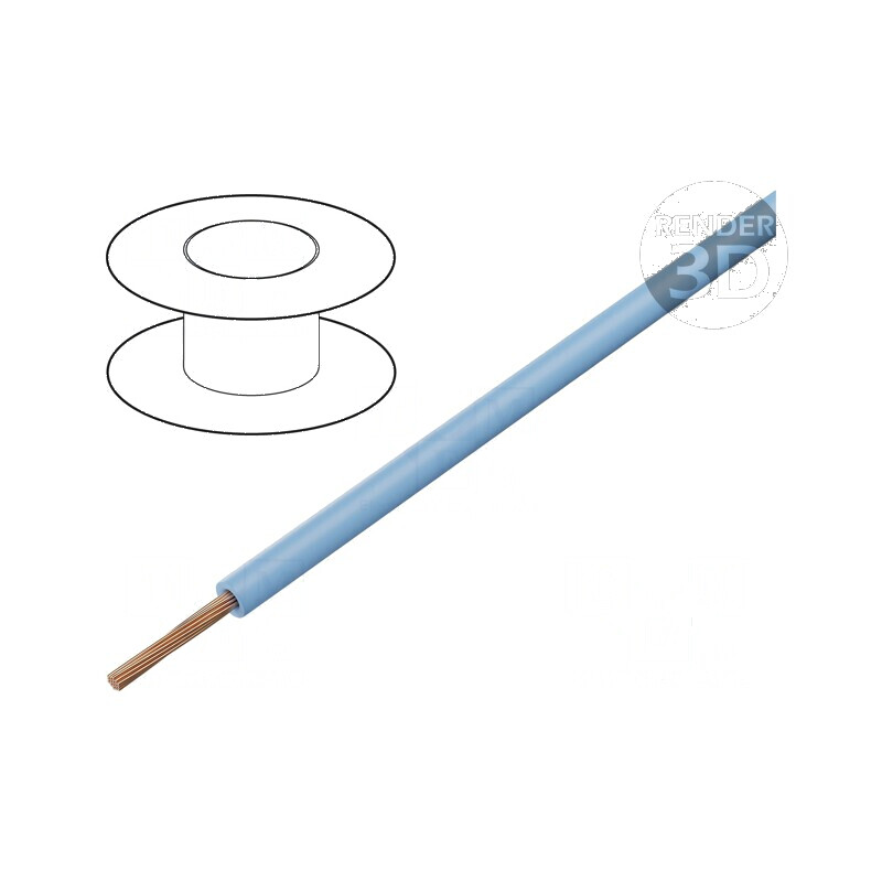 Cablu electric TLY litat 0,22mm² PVC albastru deschis 150V 300V | Electronic-mag.ro | Componente Electronice