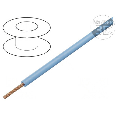 Cablu electric TLY litat 0,22mm² PVC albastru deschis 150V 300V | Electronic-mag.ro | Componente Electronice