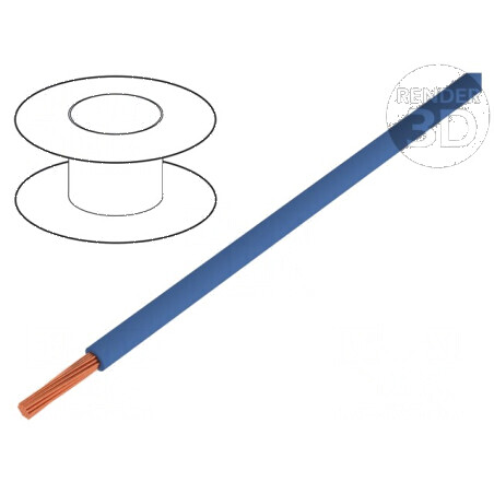 Cablu electric TLY litat 0,22mm² PVC albastru închis 150V/300V | Electronic-mag.ro | Componente Electronice