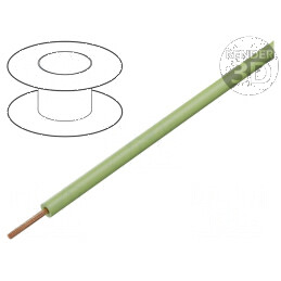 Cablu TLY litat 0,22mm² PVC verde deschis 150V 300V 200m | Electronic-mag.ro | Componente Electronice