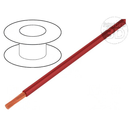 Cablu electric TLY litat 0,22mm² PVC roșu 150V/300V 200m Clasa 5 | Electronic-mag.ro | Componente Electronice