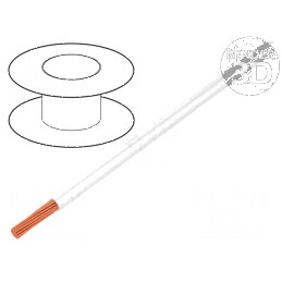 Cablu electric TLY litat 0,22mm² PVC alb 150V/300V 200m Clasa 5 | Electronic-mag.ro | Componente Electronice