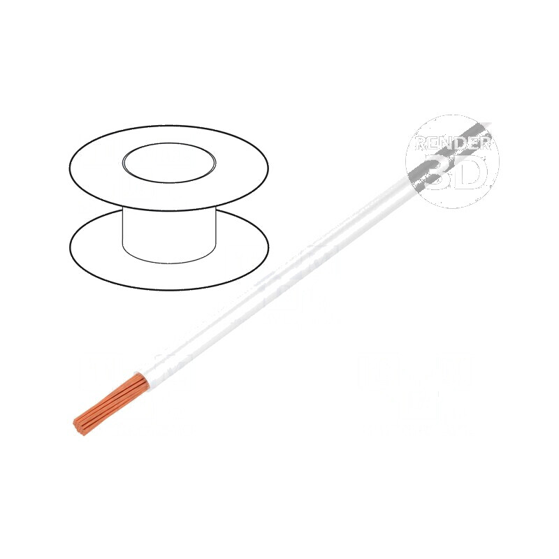 Cablu electric TLY litat 0,22mm² PVC alb 150V/300V 200m Clasa 5 | Electronic-mag.ro | Componente Electronice