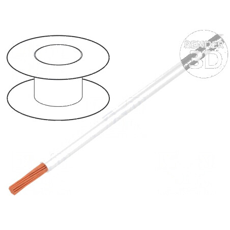 Cablu electric TLY litat 0,22mm² PVC alb 150V/300V 200m Clasa 5 | Electronic-mag.ro | Componente Electronice