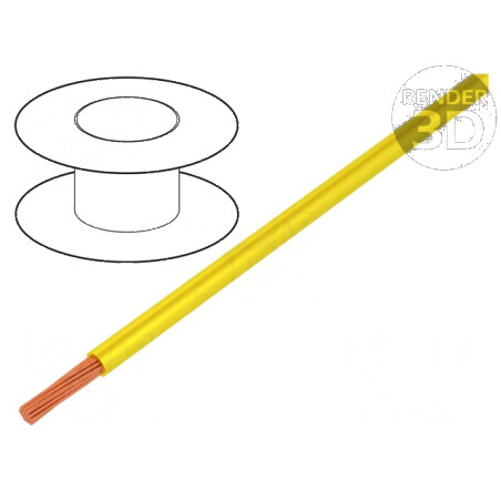 Cablu TLY litat 0,22mm2 PVC galben 150V/300V 200m Clasa 5 | Electronic-mag.ro | Componente Electronice