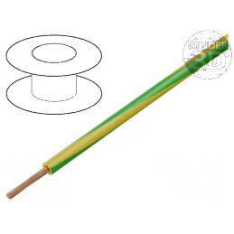 Cablu electric TLY litat 0,22mm² PVC galben-verde 150V/300V 200m | Electronic-mag.ro | Componente Electronice