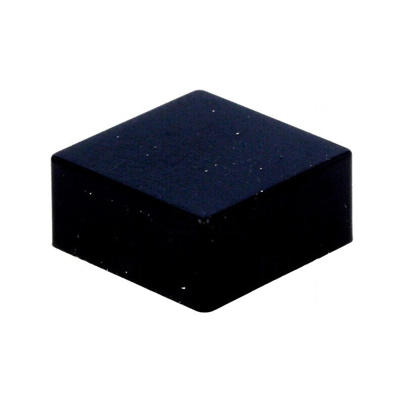 Tastă cu împingere pătrată neagră 12x12mm, 5,5mm, 25÷70°C | Electronic-mag.ro | Componente Electronice