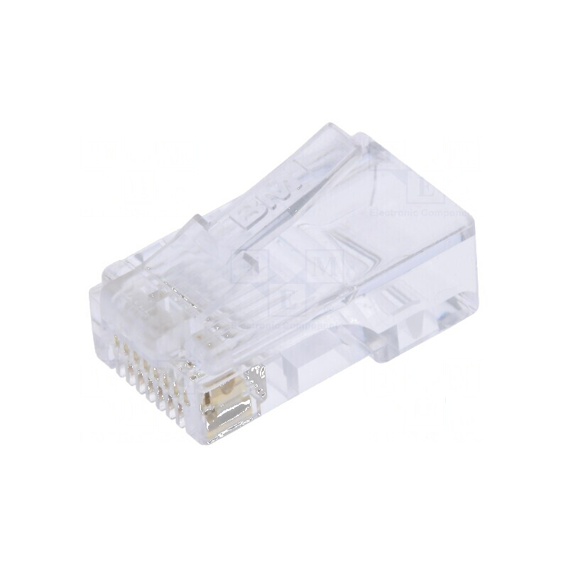 Conector RJ45 8p8c Cat 5e cu mufă PIN 8 pentru cablu | Electronic-mag.ro | Componente Electronice