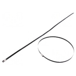 Colier de strângere din oțel inoxidabil AISI 304, 360mm x 4,6mm | Electronic-mag.ro | Componente Electronice