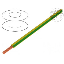 Cablu electric H05V-K litat cu 0,75mm² PVC galben-verde 300V 500V | Electronic-mag.ro | Componente Electronice