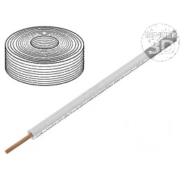 Cablu electric H05Z-K litat cu 0,5mm² LSZH alb 300V/500V 100m Clasa 5 | Electronic-mag.ro | Componente Electronice