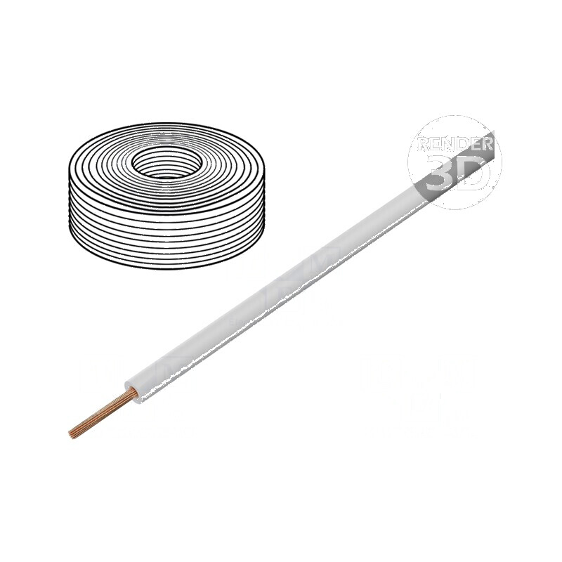 Cablu electric H05Z-K litat cu 0,5mm² LSZH alb 300V/500V 100m Clasa 5 | Electronic-mag.ro | Componente Electronice Cablu electric H05Z-K litat cu 0,5mm² LSZH alb 300V/500V 100m Clasa 5 | Electronic-mag.ro | Componente Electronice