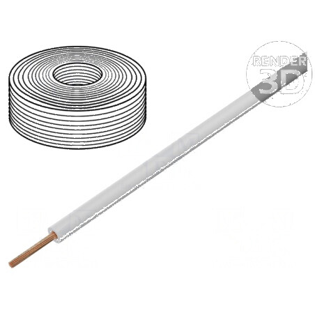 Cablu electric H05Z-K litat cu 0,5mm² LSZH alb 300V/500V 100m Clasa 5 | Electronic-mag.ro | Componente Electronice