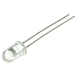 Emiţător IR 5mm 870nm transparent 36mW 26° THT 20mA 1,4÷1,5V pentru aplicații electronice | Electronic-mag.ro | Componente Electronice