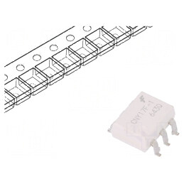 Optocuplor SMD CNY17 cu 1 ieșire și tranzistori 4,17kV, tip Gull Wing, 6 piese | Electronic-mag.ro | Componente Electronice