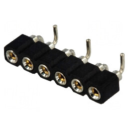 Conector şiruri pini soclu mamă cu 6 contacte întoarse SMT | Electronic-mag.ro | Componente Electronice