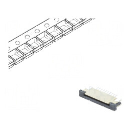Conector FFC/FPC orizontal PIN 10 ZIF SMT cositorit 30mΩ pentru aplicații electronice | Electronic-mag.ro | Componente Electronice