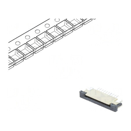 Conector FFC/FPC orizontal PIN 10 ZIF SMT cositorit 30mΩ pentru aplicații electronice | Electronic-mag.ro | Componente Electronice