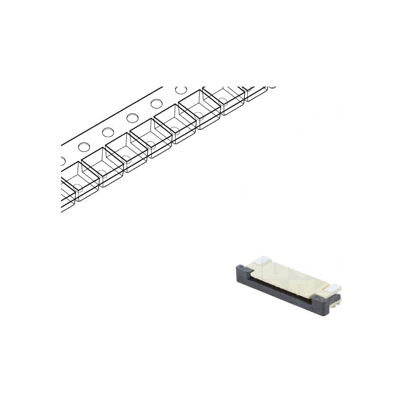 Conector FFC/FPC orizontal ZIF SMT 10 pini cositorit, rezistență 30mΩ | Electronic-mag.ro | Componente Electronice Conector FFC/FPC orizontal ZIF SMT 10 pini cositorit, rezistență 30mΩ | Electronic-mag.ro | Componente Electronice