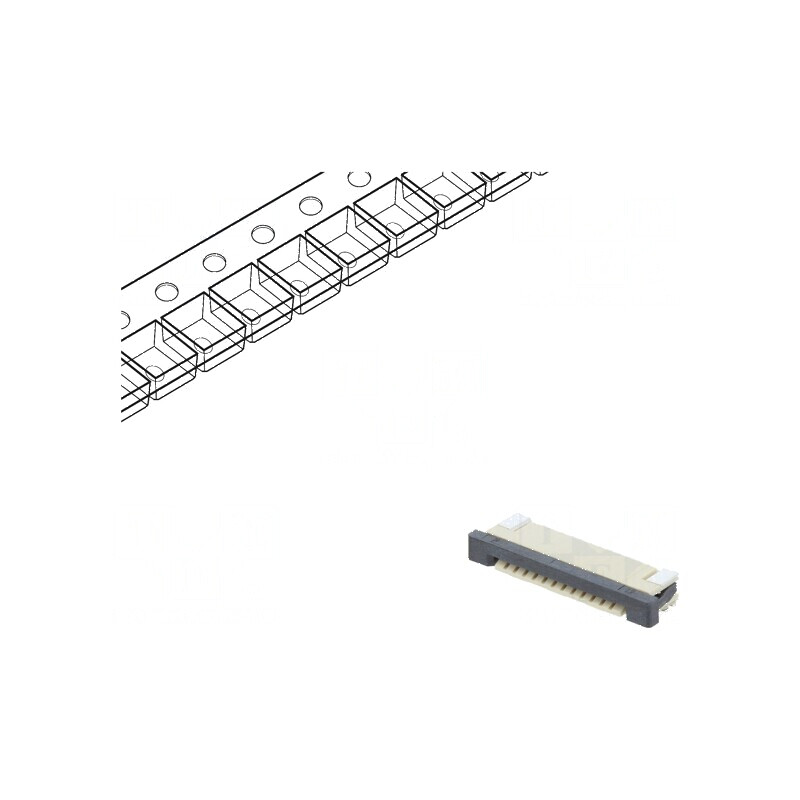 Conector FFC/FPC orizontal ZIF SMT 12 pini cositorit 30mΩ | Electronic-mag.ro | Componente Electronice Conector FFC/FPC orizontal ZIF SMT 12 pini cositorit 30mΩ | Electronic-mag.ro | Componente Electronice