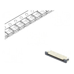 Conector FFC/FPC orizontal PIN 14 ZIF SMT cositorit 30mΩ - Componentă electronică de înaltă calitate | Electronic-mag.ro | Componente Electronice