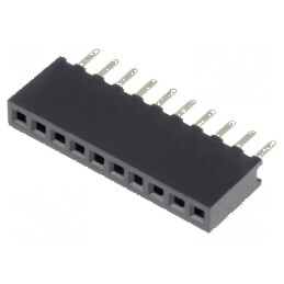 Conector şiruri pini soclu mamă 10 pini 1,27mm THT 1x10 | Electronic-mag.ro | Componente Electronice