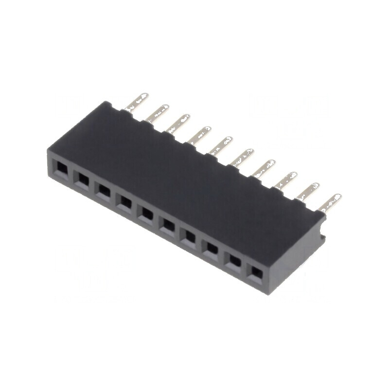 Conector şiruri pini soclu mamă 10 pini 1,27mm THT 1x10 | Electronic-mag.ro | Componente Electronice