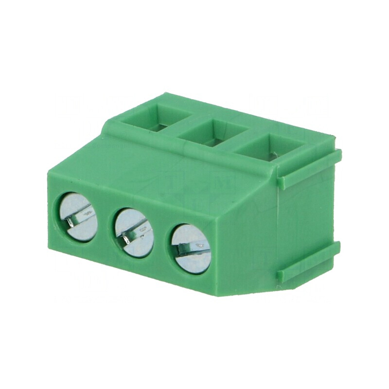 Regletă de conexiuni pentru PCB unghi 90° 5mm, 3 piste, 2.5mm² | Electronic-mag.ro | Componente Electronice