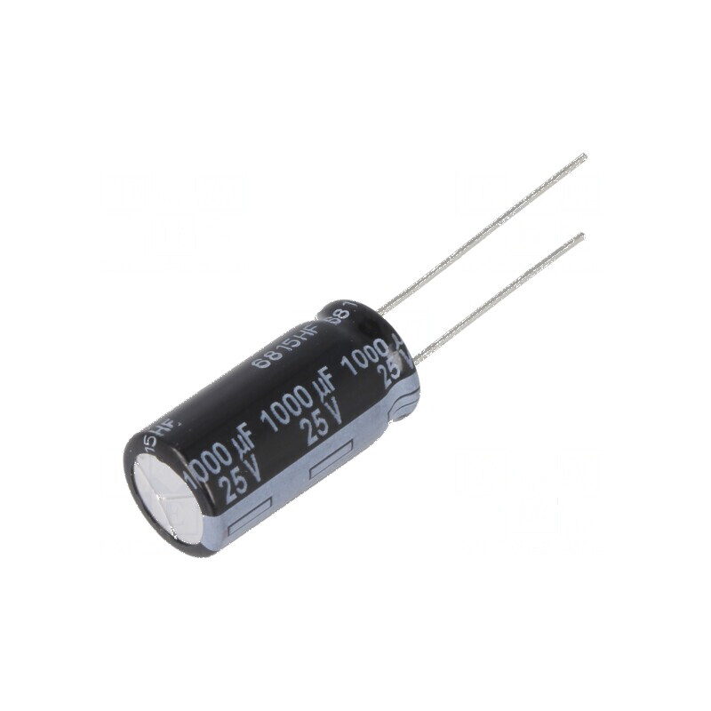 Condensator electrolitic low ESR THT 1000uF 25VDC Ø10x20mm - Componente electronice | Electronic-mag.ro | Componente Electronice
