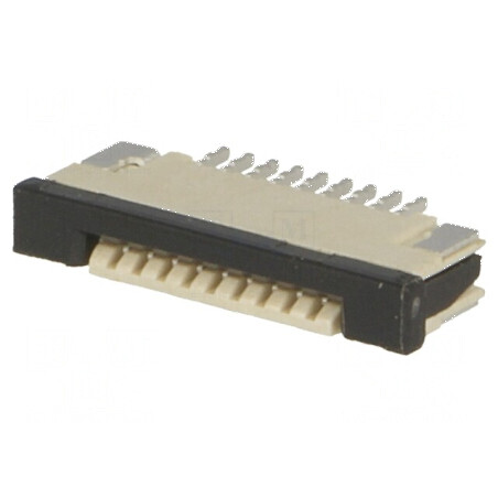 Conector FFC/FPC orizontal 9 pini ZIF pentru conexiuni superioare | Electronic-mag.ro | Componente Electronice