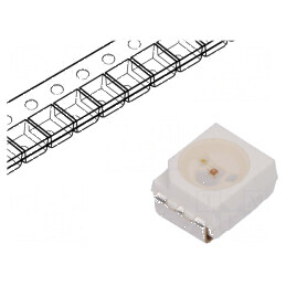 LED SMD 3528 galben PLCC2 4,5-12mcd 3,5x2,8x1,9mm 120° 20mA | Electronic-mag.ro | Componente Electronice