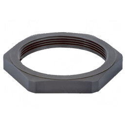 Piuliţă NPT 1/2 poliamidă UL94V-0 6mm Cheie 27mm neagră | Electronic-mag.ro | Componente Electronice