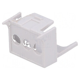 Capac borne 1M Modulbox One gri cu 3 orificii de 5,08mm | Electronic-mag.ro | Componente Electronice