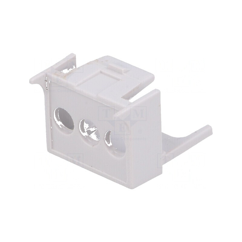Capac borne 1M Modulbox One gri cu 3 orificii de 5,08mm | Electronic-mag.ro | Componente Electronice